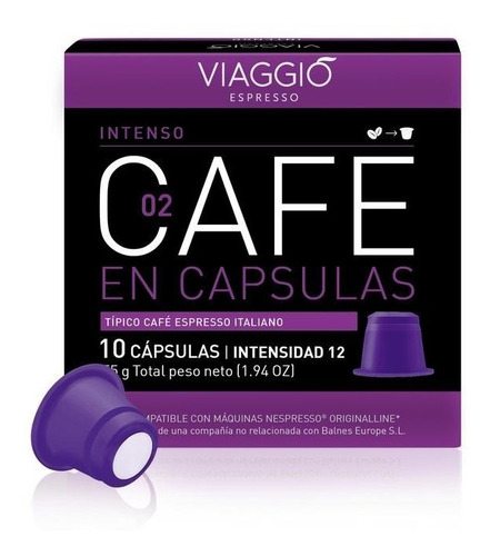 Imagen 3 de 3 de Pack De 120 Capsulas Café Viaggio Compatible Con Nespresso