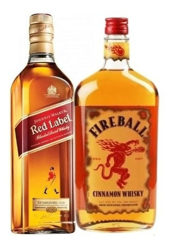 Whisky Johnny Walker Red Label + Fireball Cinnamon