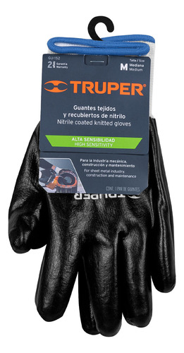 Guante Recubierto Nitrilo Protección Total Albañil Mecánico Mediana 18026