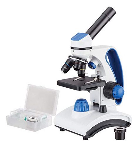 Amscope M162c-2l-pb10 40x-1000x Diapositivas Del Microscopio