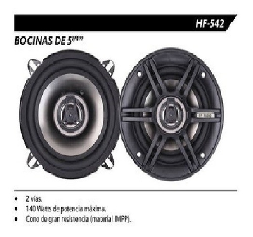 Imagen 3 de 3 de Bocinas 2vias 5 1/4 Hf-542 140w