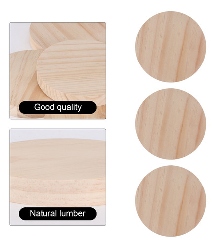 5pcs Rodada Delicado Ofício Diy Material Placa De Madeira Ac