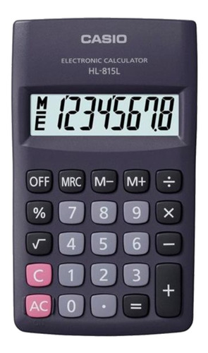 Calculadora De Bolsillo Casio Hl-815l 8 Digitos  Negra