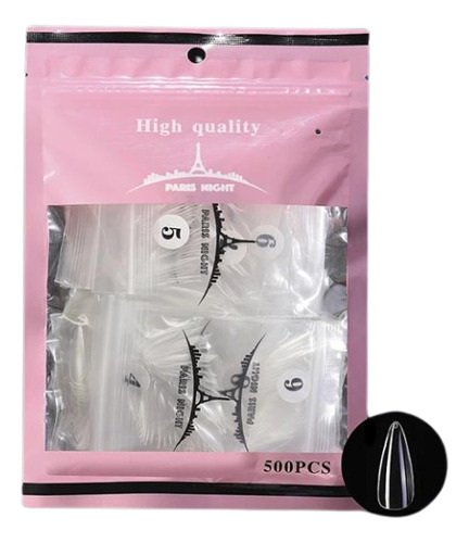 Tips Para Soft Gel Y Press On Nail 500 Unidades Paris Night