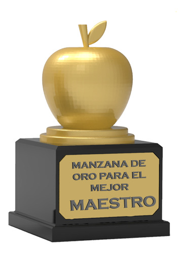 Día Del Maestro, Regalo Maestro La Manzana De Oro 15 Cm