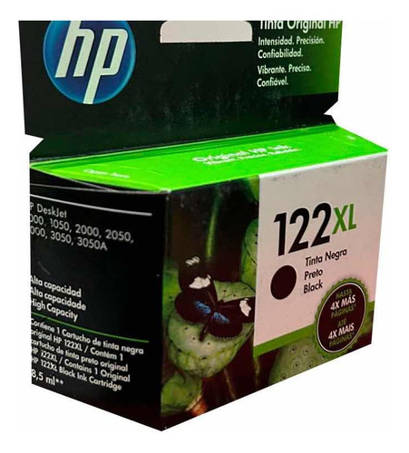 Tinta Hp 122xl Negro Original Ch563hl