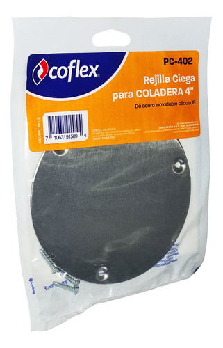 Rejilla Para Coladera 4 Pul Acero Inoxidable Coflex Pc-402