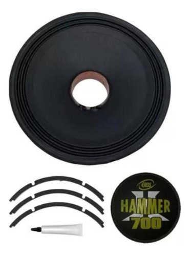 Kit Reparo Para Falante E12 Hammer 700 12 Polegadas Eros Cor Preto