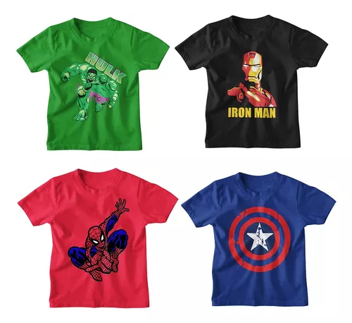 Camiseta Infantil Led Homem de Ferro Manga Curta Marvel