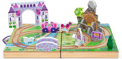 Melissa & Doug Reino De Mesa De Madera De 19 Piezas