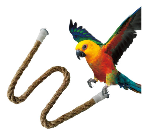 Loro Trepando Cuerda Pájaro Perca Soporte De Patada 60 Cm