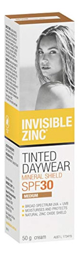 Invisible Zinc Tinted Daywear (medium) Spf 30 Uva-uvb 50g