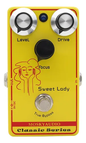 Pedal De Overdrive Mosky Sweet Lady Ganho Enfoque True Bypas