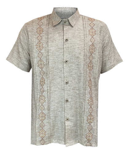 Guayabera Manga Corta Color Beige 