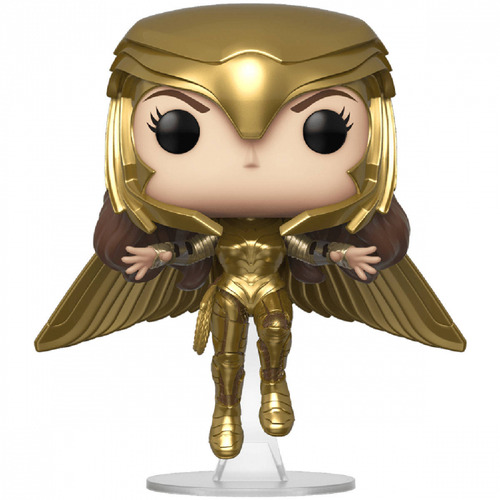 Boneco Mulher Maravilha Voando Armadura Dourada 324 Funko