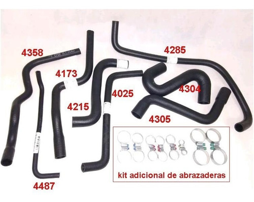 Imagen 2 de 2 de Kit Manguera Refrigeracion Ford Escort Orion Pointer S/ Aire