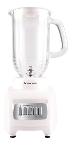 Licuadora Vaso Vidrio 1L, Tarus Granite, 400 Watts Color Blanco