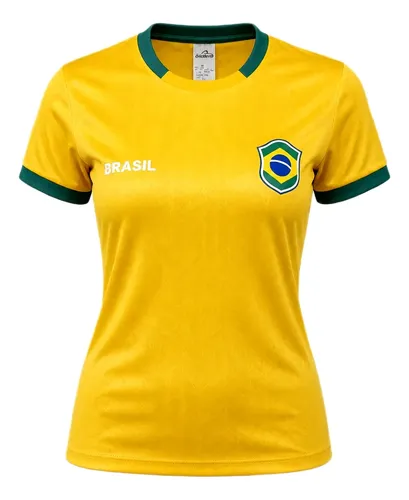 Camisa Brasil Baby Look Ipê Amarela Feminina Licenciada