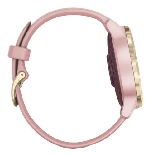 Imagen 5 de 5 de Smartwatch Garmin Vivoactive 4S 1.1" caja 40mm de polímero reforzado con fibra dust rose, malla dust rose de silicona y bisel light gold de acero inoxidable