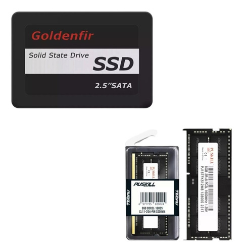 Kit Upgrade Notebook Ssd 360gb Sata Iii + 8gb Memória Ram 1600mhz Ddr3
