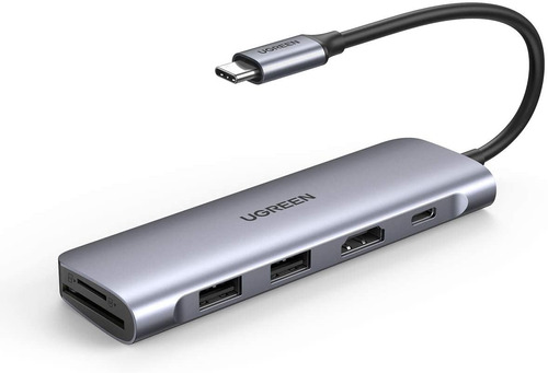 Hub Usb C 6 En 1 Macbook Galaxy Note Chromebook Xps