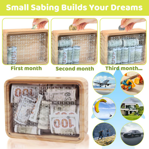 Money Saving Box Piggy Bank For Adults Kids, 2024 New 10000