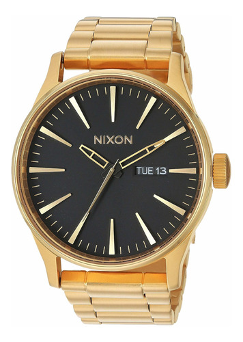 Nixon Sentry Ss Acero Inoxidable Dia / Fecha 42 Mm Wr 100 Me