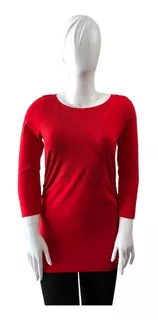 Polo Manga Tres Cuartos Kenneth Cole Ny Talla Xsmall Rojo