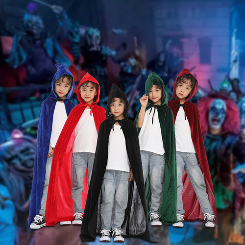 Capa Con Capucha Halloween Niños Unisex Disfraz Cosplay Fies