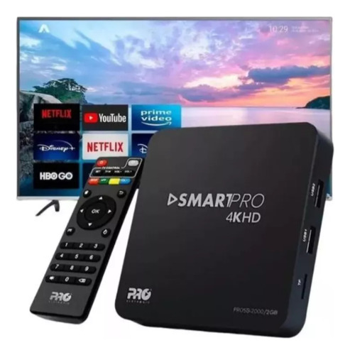 Tv Box Smart Pro 4k Atualizado - 2025 Preto Padrão