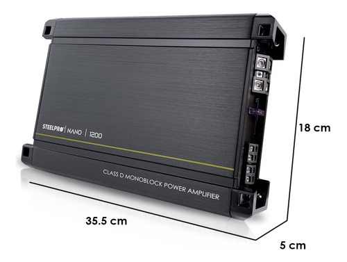 Imagen 7 de 8 de Kit Amplificador 1200w + Subwoofer 12 Spl + Kit De Cables