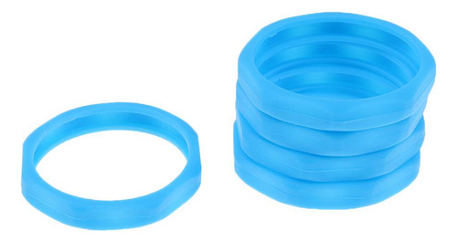 5pcs De Silicona Antideslizante De Micrófono Azul