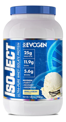 Proteina Isolate Evogen Isoject 1.77 Lbs Variedad De Sabores Sabor Vanilla bean