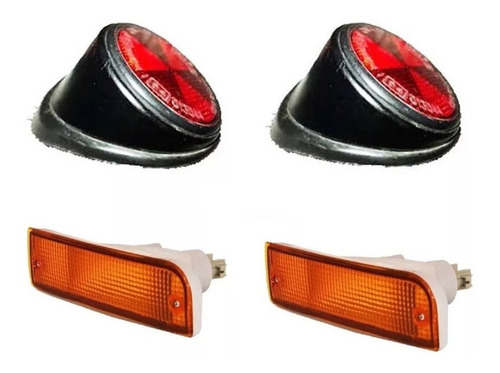 Combo Kit Ojo De Gato + Faro Giro Delantero P/ Hilux 2001 2002 2003 2004 2005