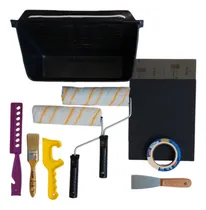 Comprar Kit Nº 6- Rodillos + Pincel + Espátula + Bandeja + Lijas 