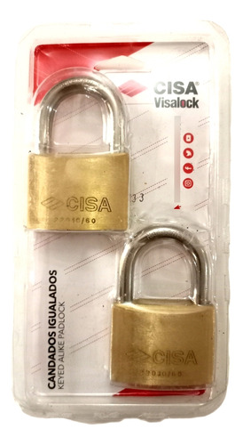 Candados De Arco Igualados Cisa 60mm (2 Candados)