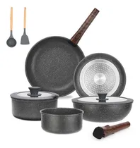 Comprar Juego De Utensilios De Cocina 16 Piezas Granito Gris Oscuro Gris Oscuro