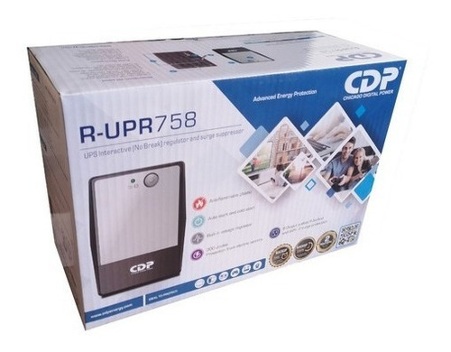 Imagen 2 de 10 de Ups Cdp Upr758 750va 375w 8 Tomas 6 Respaldo 2 Regulacion