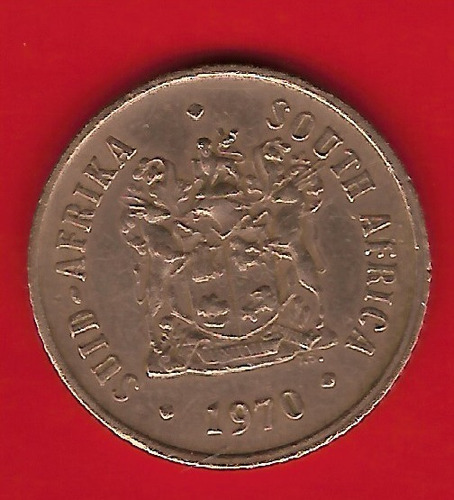 !!! Monedas Sudáfrica  1 Centavo 1970 ( Aves) Imperdible !!!