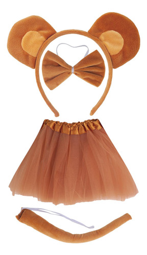Diadema Con Orejas De Mono, Pajarita, Tutú Y Cola, Orejas