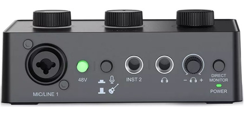 Interface De Audio Fifine Sc1 Podcast/xlr/plug/48v/usb-c Color Negro