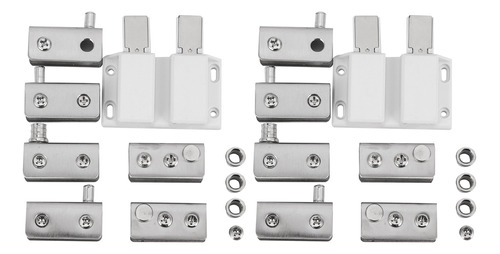 2 Bisagras Giratorias De Acero Inoxidable Y Vidrio Para Puer