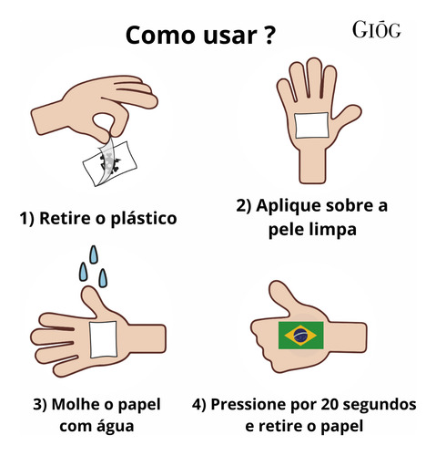 Kit 15 Tatuagens Falsas Temporárias Bandeira Brasil Copa