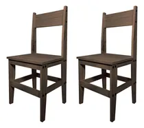 Comprar Kit 2 Sillas Living Comedor Moderno Madera Maciza Sajo Estructura de la silla Nogal Asiento Nogal