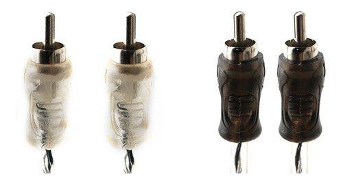 Imagem 6 de 8 de Kit 1 Cabo Rca 5m + 2y Dupla Blindagem Injetado 4mm