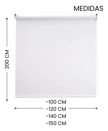 Persiana Enrollable Cortina Roller Lisa 120 X 180cm Colores Dorado Claro