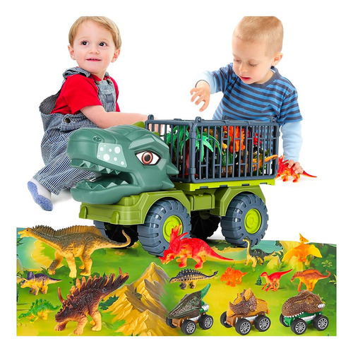 Camion Transportador De Dinosaurios Tiranosaurio Rex Juguete