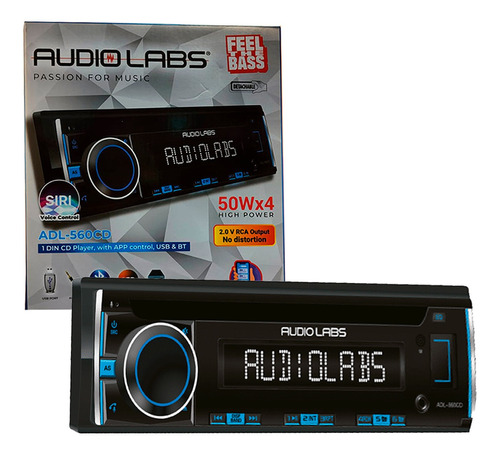 Estereo Audiolabs Con Cd Y Bluetooth.. Siri. Adl-560cd.