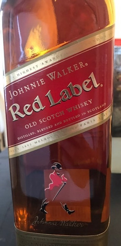 Johnnie Walker Red Label 1 Litro Original En Caja