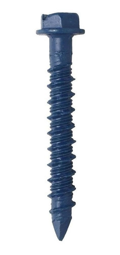 Tornillo Para Concreto De 1/4 X 1 3/4 Azul 75 Pzs